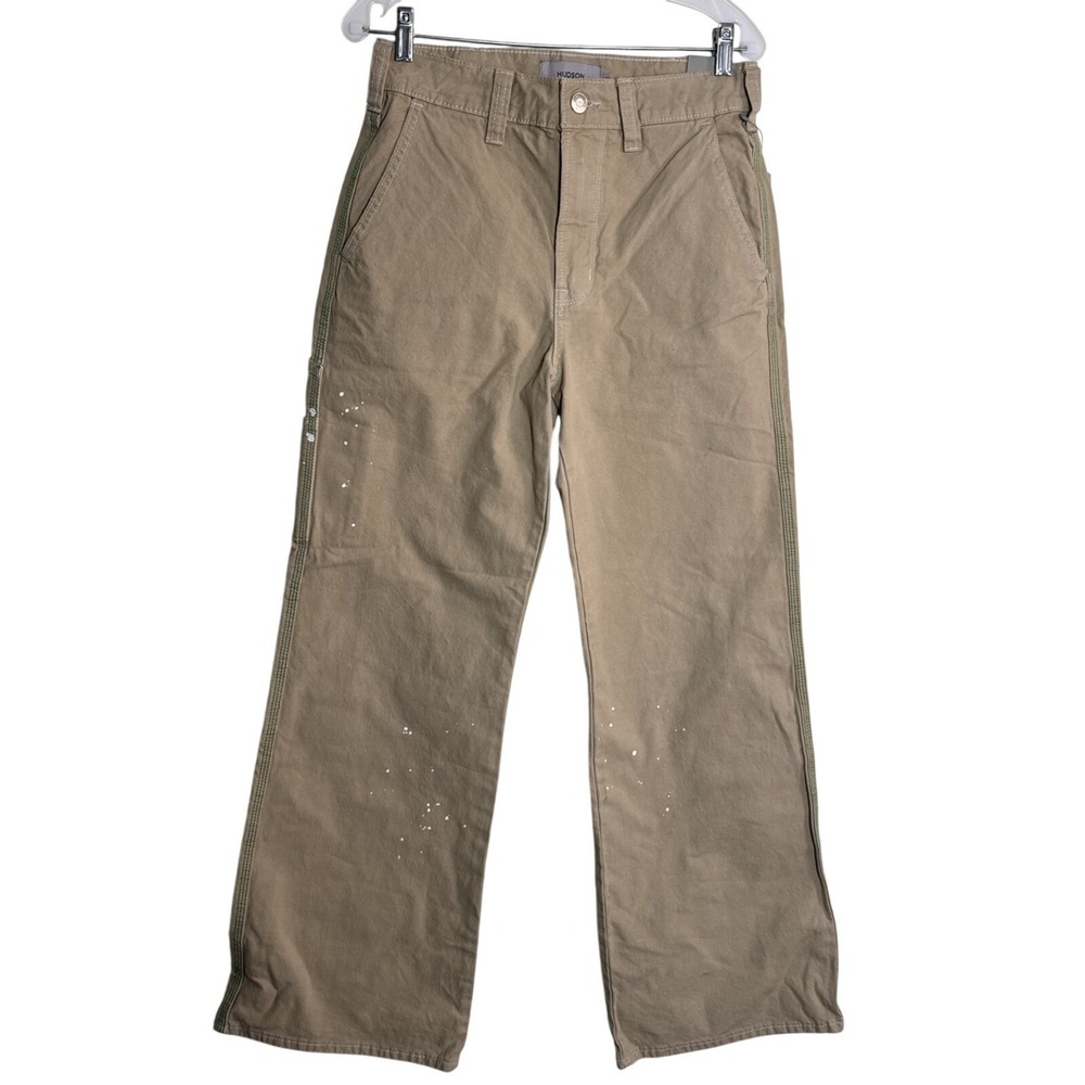 Hudson Men's Jeans NWT Size 30 Luca Wide Leg Carpenter Khaki‎ Paint Splatter